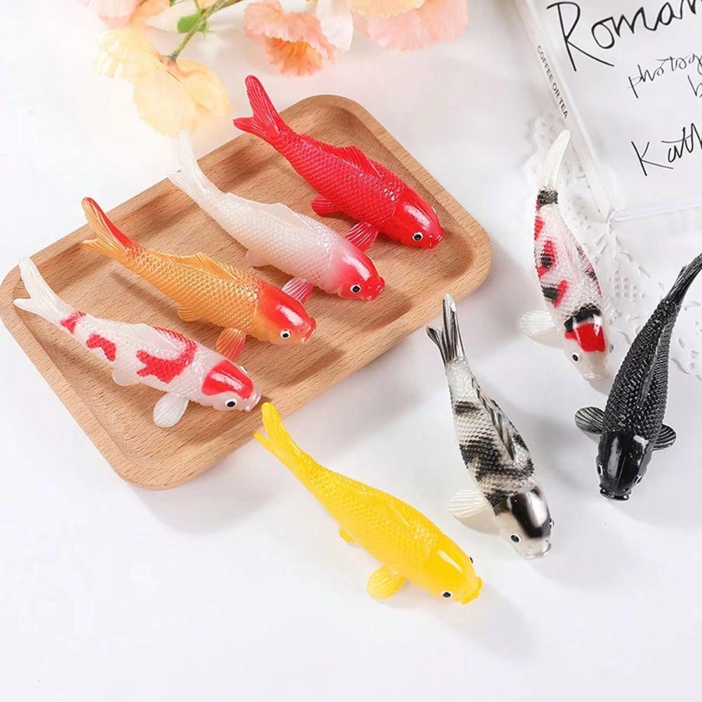 Realistic Texture Koi Fish Figurine Decorative Fish Figurine Aquarium Decoration