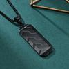 Men's Trend Hexagonal Three-dimensional Bevel Tire Pattern Pendant Hip-hop Retro Style Stainless Steel Necklace Custom