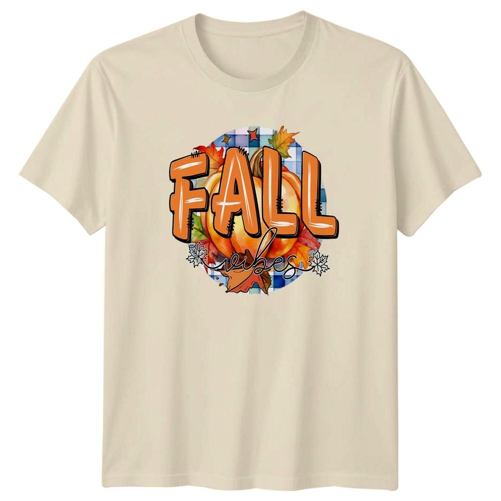 Fall Vibes TShirt Pumpkin Autumn Thanksgiving Gift For Him And Her