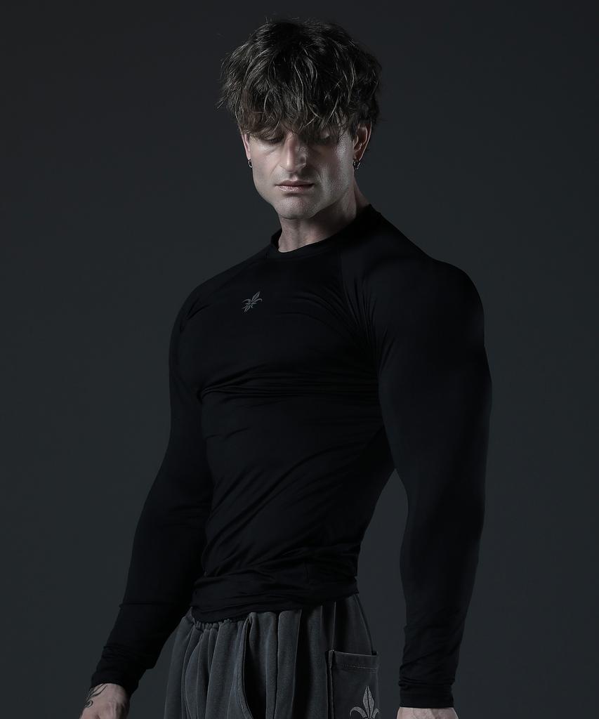 CARMID Silver Logo Compression Long Sleeve [Black]