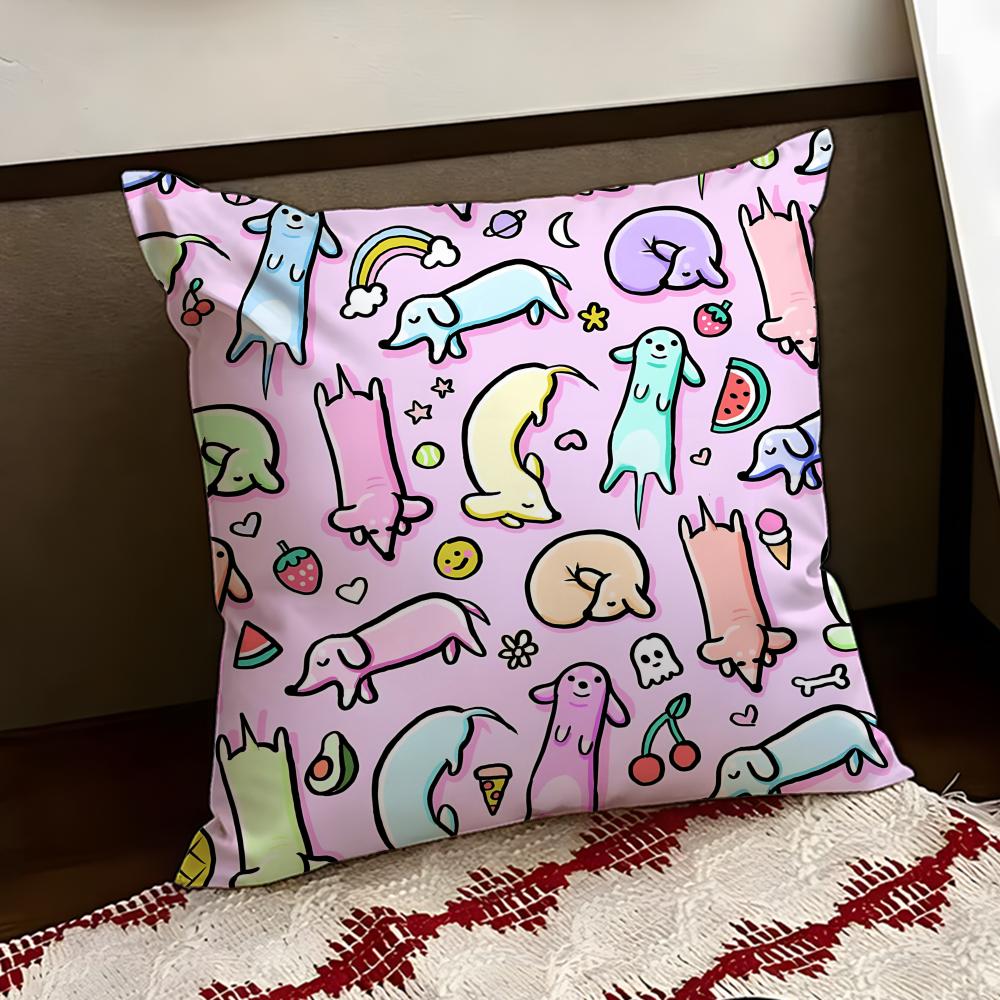 Stretchy Sausage dog Cushion Cover Reversible Soft Durable Pillow Cover Home  Car MultiScene Use for Daily Comfort