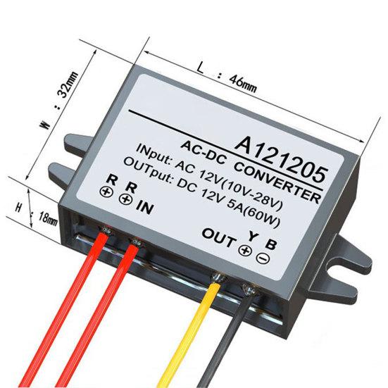 Преобразователь переменного тока от 12 В до 12 В, 5 А, 60 Вт, модуль понижающего регулятора, адаптер питания