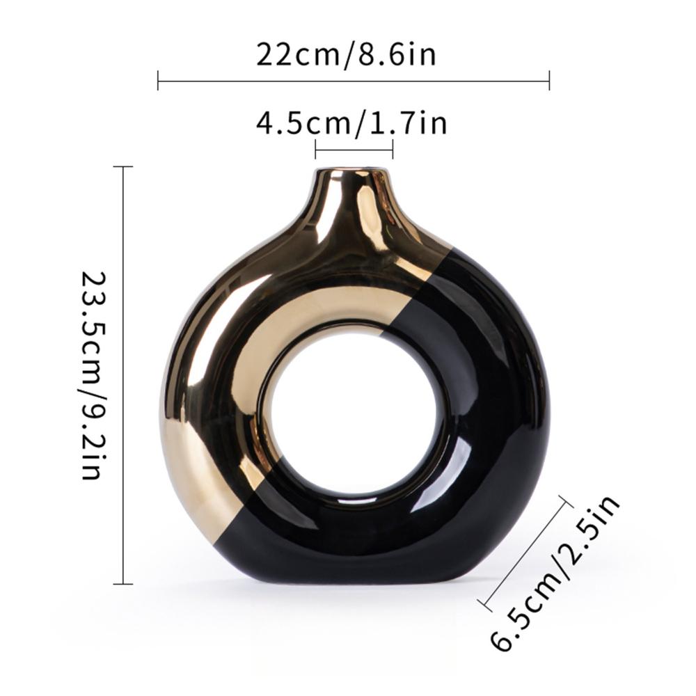 Легкая Роскошь Золотая Керамическая Ваза для Цветов для Свадьбы, Домашний Декор Стола, Подарок на Новоселье, Минималистичный Домашний Декор