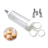 Dessert Cream Piping Syringe Nozzles Kits Dessert Decorating Syringe Cupcake Frosting Filling Injector with 5 Nozzles