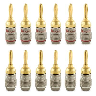 Nakamichi FanLock Excel Series 24k позолоченный банановый штекер 10 AWG 18 AWG калибр 4 мм динамик усилитель стерео домашний кинотеатр радио аудио провод кабель