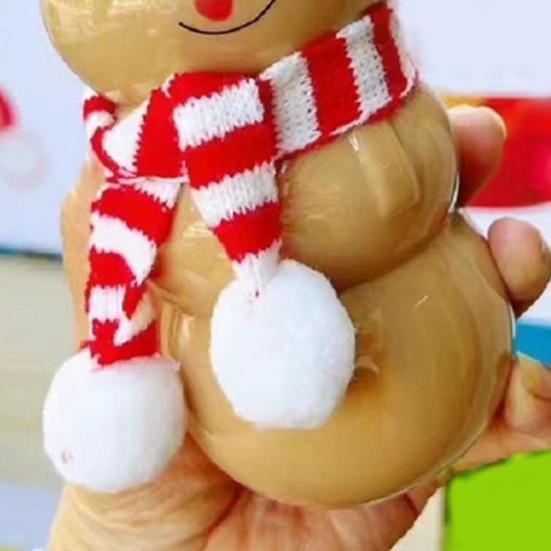 Рождественская бутылка для напитков «Снеговик» со шляпой и шарфами 500 мл, герметичная пластиковая чашка для сока и молока, многоразовая праздничная бутылка для воды для детей