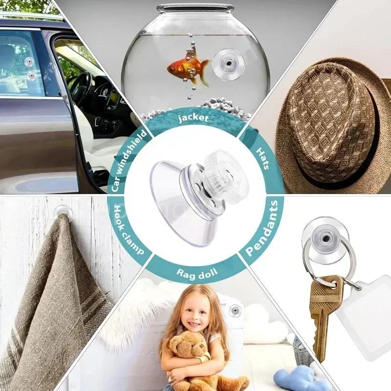 50 мм прозрачный присоска крючок с металлическим винтом оконное стекло грибовидная головка присоска настенный дверной подвесной держатель сильная присоска