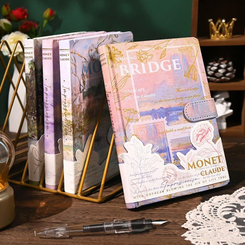 Aesthetic Student Diary Notepad Art Oil Painting Color Page Notebook Illustration Notepad Gifts