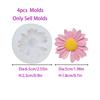 4pcs Daisy Flower Silicone Mold Scented Cup Candle Fragrant Plaster Ornament Molds Durable Easy to Demold for Home Decor Gifts