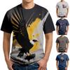 3D-печать Eagle Мужские рубашки с короткими рукавами Уличная одежда больших размеров
