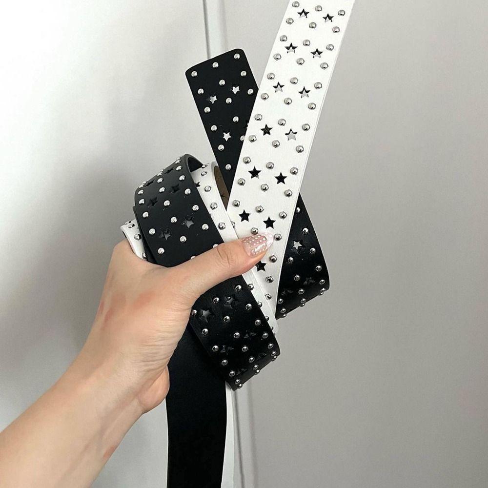 Hole Double Grommet Hole Rivet Y2K Style Belts Men Waist Belts Women Waist Belts Korean Waistbands