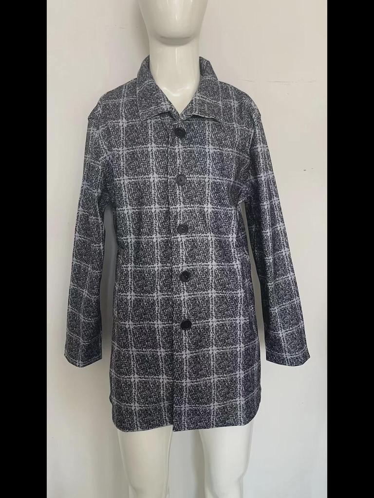 Мужское шерстяное пальто средней длины с воротником-стойкой в европейском и американском стиле — повседневный дизайн на осень и зиму с карманами.