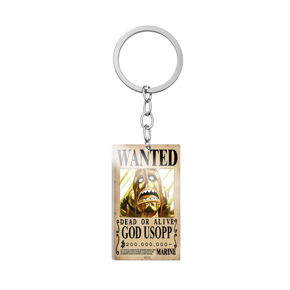 Anime One Piece Metal Keychain Accessories Cartoon Luffy Nika Zoro Action Figures Wanted Keyring for Car Keys Chain Toys Gifts