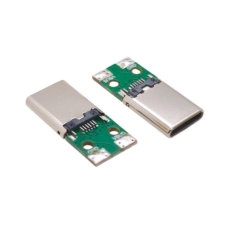 Разъем USB Type-C папа с позиционирующим отверстием, 24H Min, 10 000+ циклов