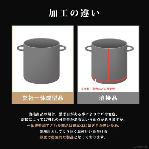 KIPROSTAR 28cm Induction-Compatible Stainless Steel Half-Cylinder Pot (with Lid), 11L Capacity, Triple-Layered Bottom, Dishwasher Safe, Commercial Use