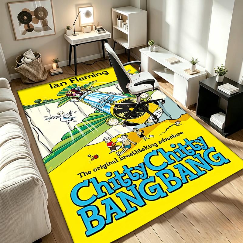 Chitty Chitty Bang Bang Carpet Non-slip Indoor Mat Suitable for Office Chair Living Room Computer Desk Decorative Home Office Carpet Polyester Fiber M