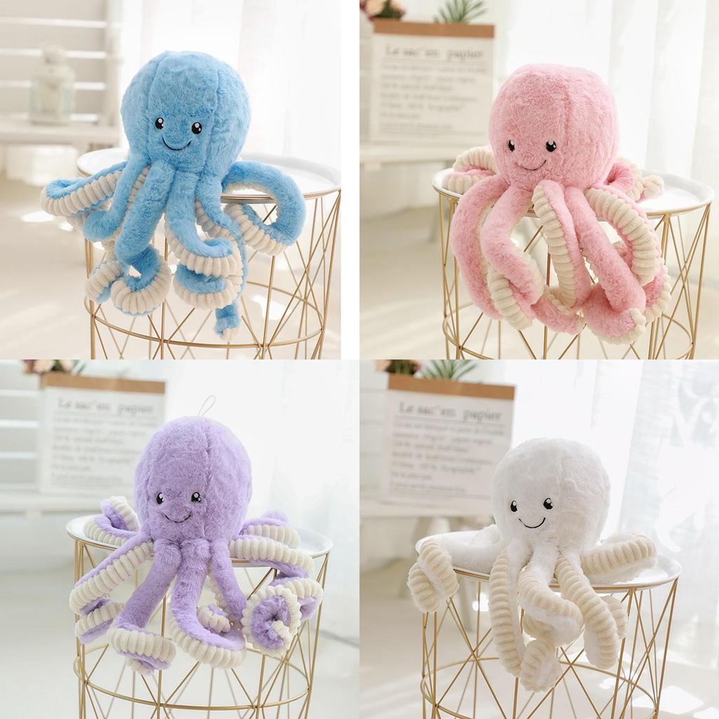 Lovable 15.7'' Octopus Plush Toy Pillow Ideal For Kids' Bedding And Decor