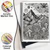 M-Modern-Mushroom, Magic Worlds, Optical Illusion Coloring Book For Adults- Trippy Design Psychedelic Coloring Pages less