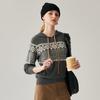 Zhaojun Women's Fair Isle Hooded Cashmere Sweater