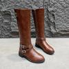 Модные женские ботфорты на платформе, весенне-летние, рыцарские, боевые, готические, элегантные, на молнии, женская обувь, мотоциклетная обувь