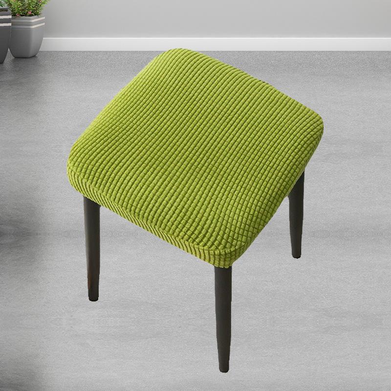 Elastic Stool Cover Plaid Chair Cover Small Square Seat Cover Restaurant