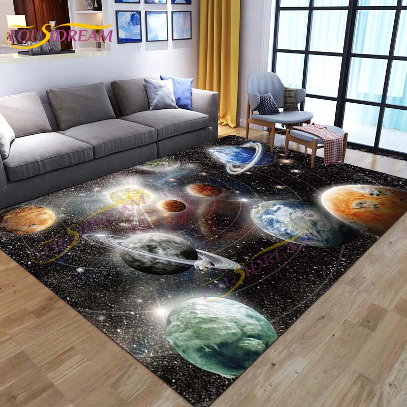 3D цветной космический коврик Galaxy ковер звездное небо ковер для гостиной спальня диван планета ковер детский игровой коврик напольный коврик домашний декор