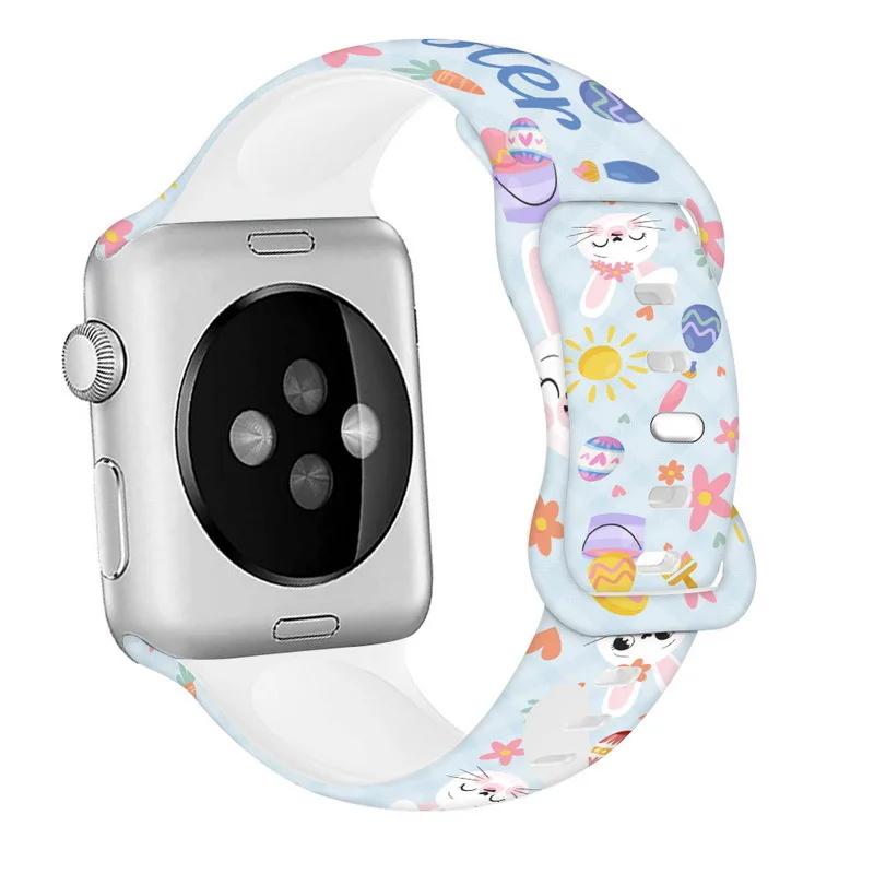 Силиконовый ремешок ко Дню святого Валентина для Apple Watch Band 49мм 45мм 44мм 42мм 46мм 41мм 40мм Подарочный браслет iWatch Ultra 10 9 8 7 6 5 SE