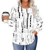 Womens Plus Size Tops Long Sleeve Shirts Round Neck Flowy Tunic Casual Loose Blouse L-5X