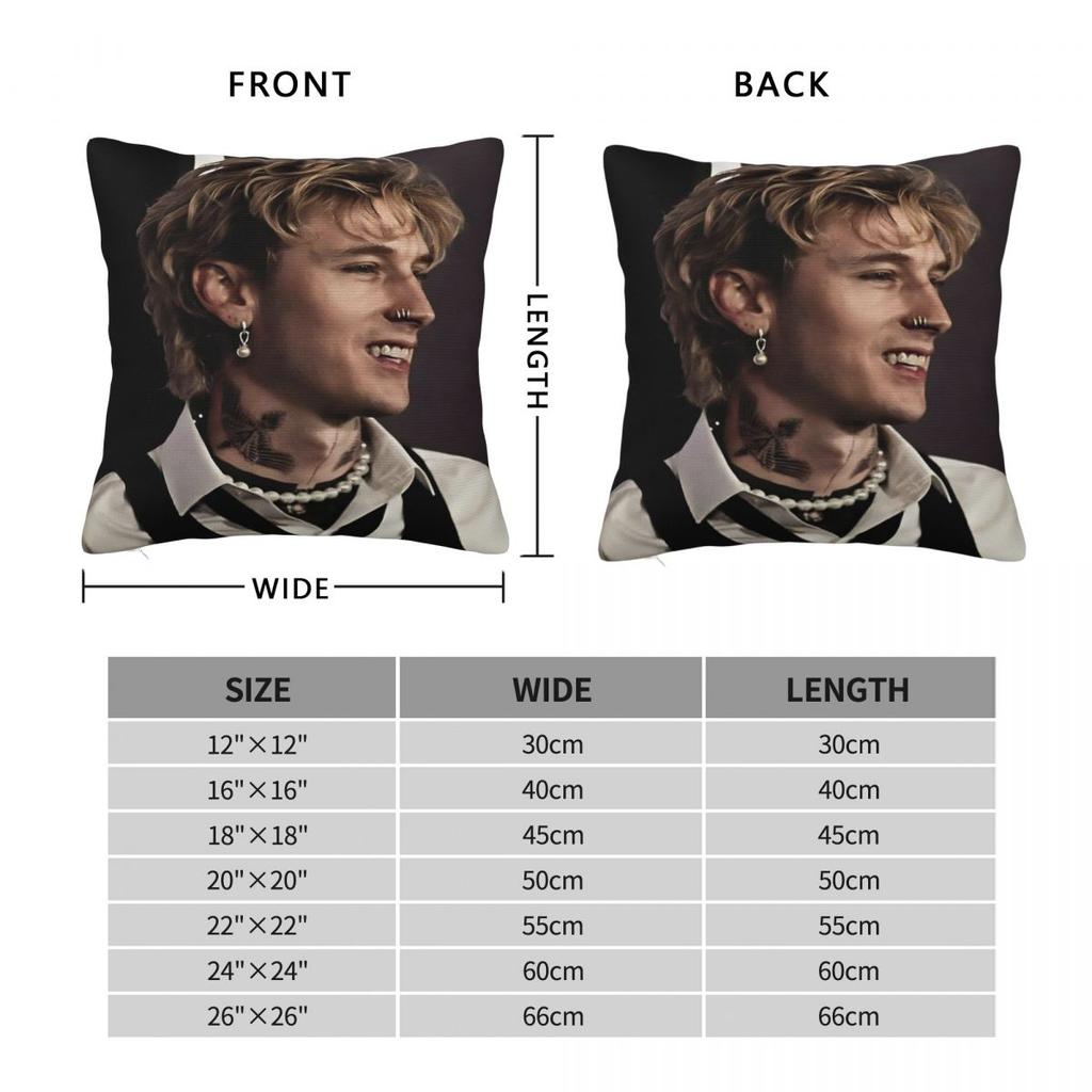 Decorative Pillowcase Mgk Lost Americana Tour - Stuff Seat Throw Pillow Case Cover Square Multiple Sizes