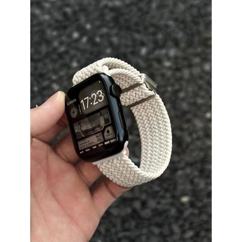 "Нейлоновый плетеный магнитный ремешок для часов Apple Watch SE/6/7/8/9 - унисекс"