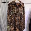 Plus Size Hot Drilling Wings Shirt Light Luxury Leopard Jacket Loose Mid-Length Women's Blouse
