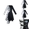 Cosplay Dress Inspired By 101 Dalmatians Black And White Witch Cruella De Vil