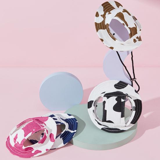 Шапка рыбака для домашних животных с отверстиями для ушей, пряжкой, регулировкой ушей, ветрозащитная, хлопковая, для занятий спортом на открытом воздухе, одевается, шляпа от солнца для собак, ежедневных словосочетаний