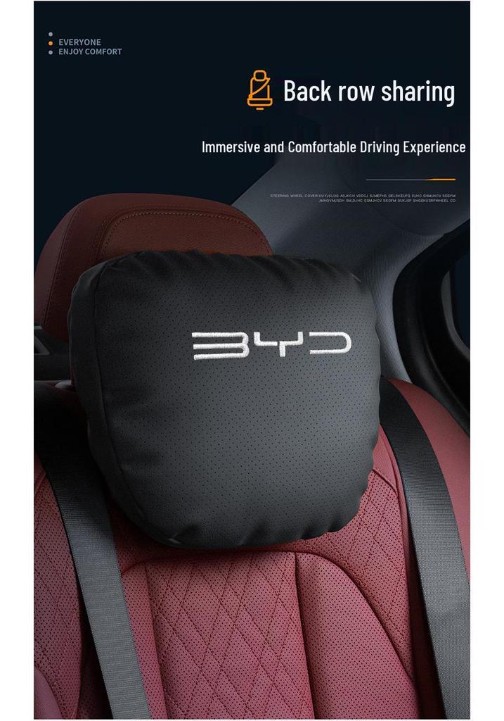 Подголовник и подушка для шеи BYD: Совместимо с моделями Han, Song Pro, Qin Plus, Song Plus DMI, Tang EV, Yuan Plus, Dolphin