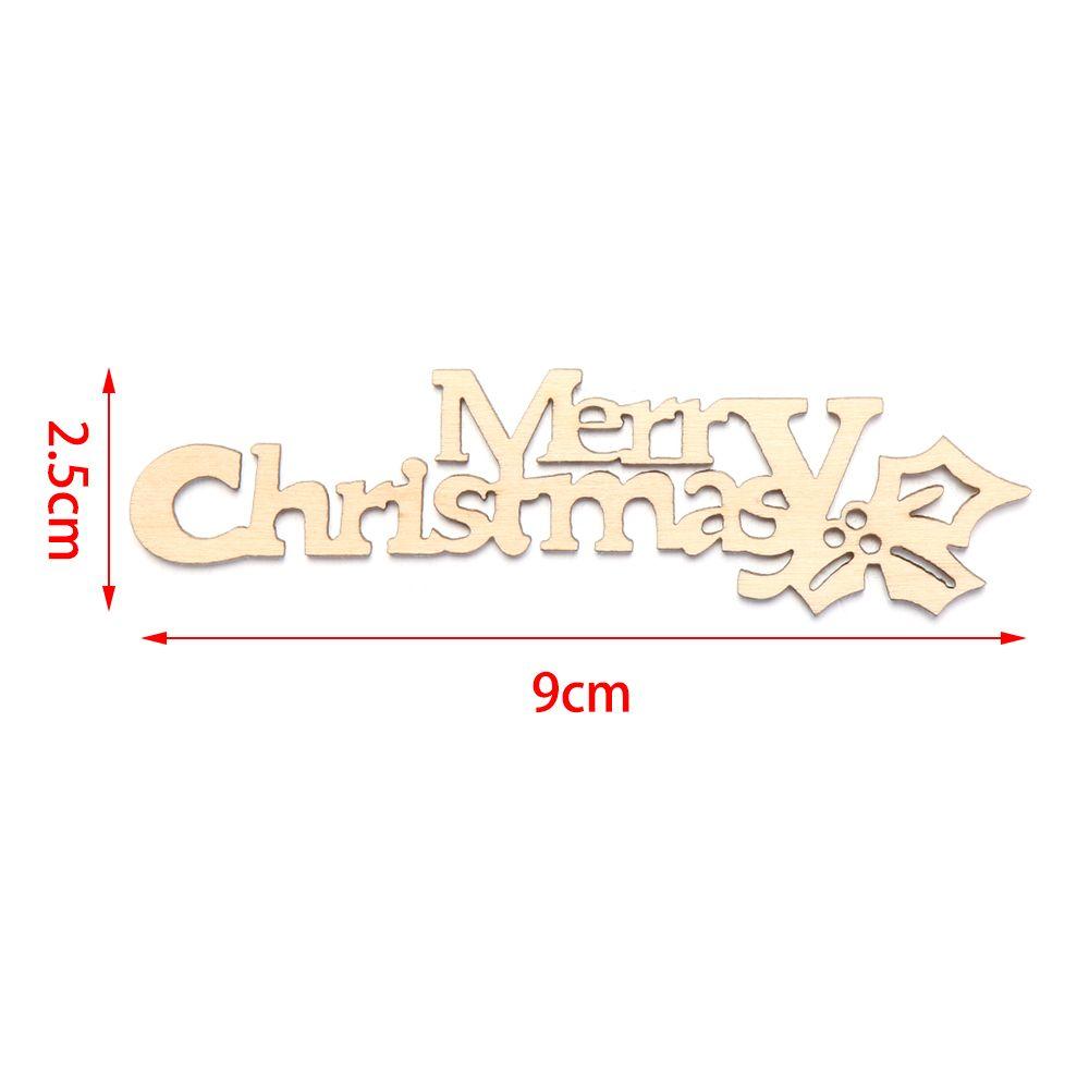 Crafts Letter Carving Hanging Ornaments Wood Pieces Wooden Slice Xmas Decoration Merry Christmas