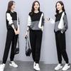 Spring and Autumn New Korean Fashion Suit for Women's Fashionable Age-reducing Slimming Large-size Women's Casual Two-piece Suit