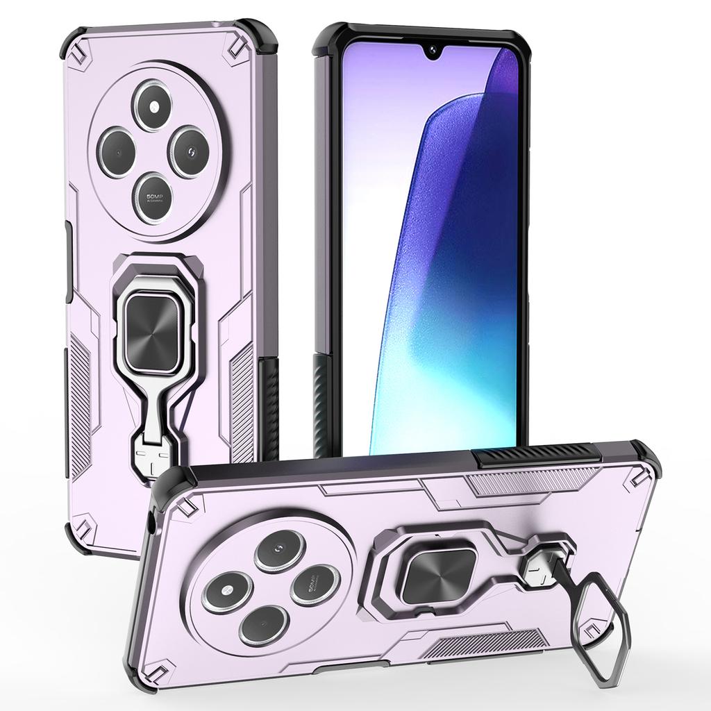 For Xiaomi Redmi 14C 4G Case Rotatable Ring Kickstand PC+TPU Shockproof Phone Cover