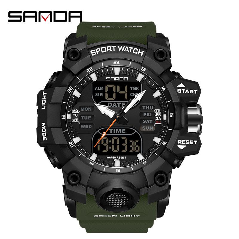 Sanda Korean Trend Multifunctional Luminous Waterproof Watch for Teens & Adults
