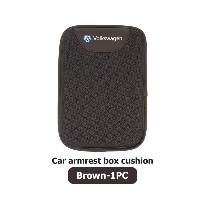 W138Ice Silk Car Armrest Mat Heighten Mat Arm Rest Protector Cushion For Volkswagen VW Polo Jetta Sagitar Magotan Passat B5 B6 B7 CC