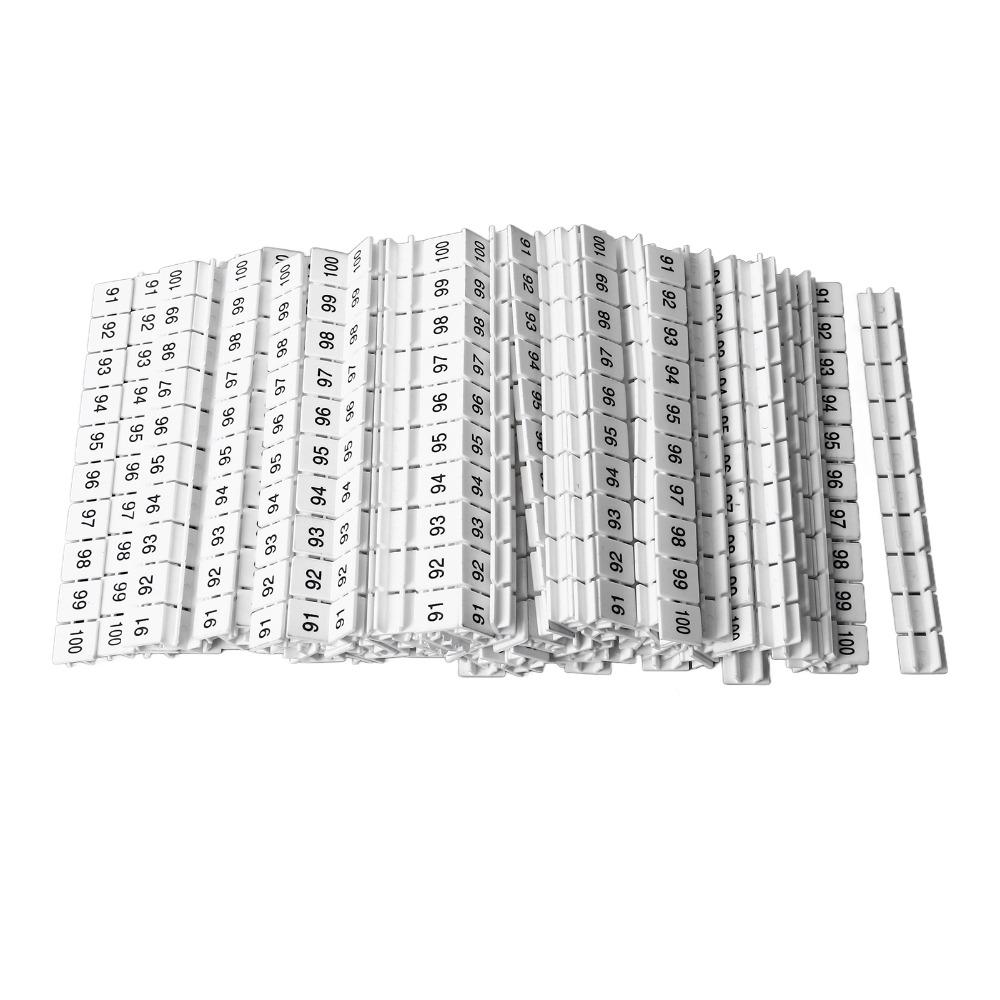 100Pcs ZB10 Series Terminal Block Marking Label Terminal Block Marker Electrical Maintenance