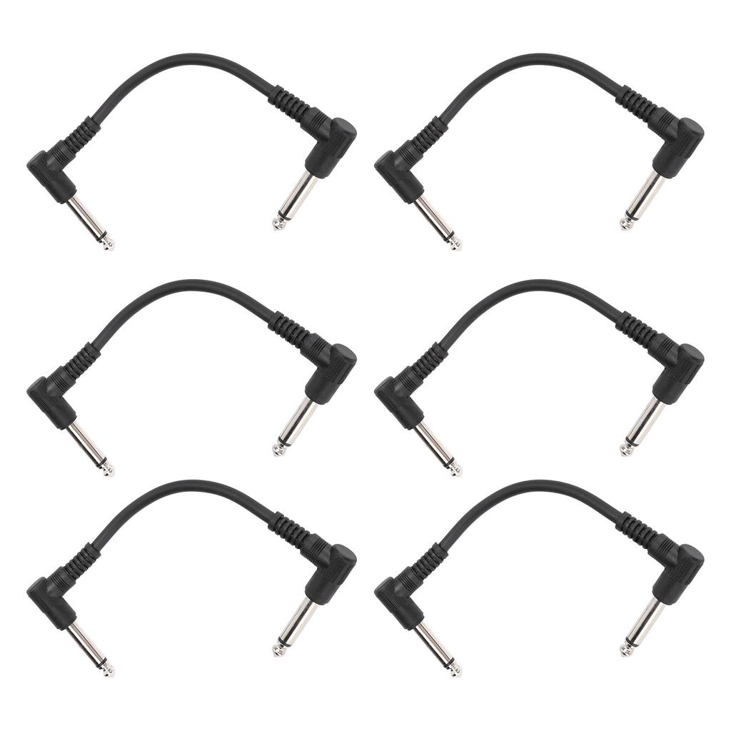 6 шт. гитарный кабель для педали эффектов 15 см 6 дюймов 14 дюймов прямоугольный гитарный соединительный кабель для микрофона