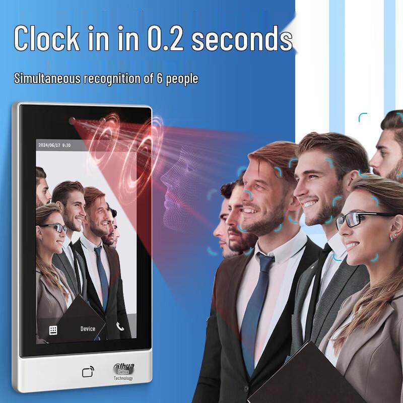 Enterprise WeChat Face Recognition Access Control & Attendance System CN plug (adapter included)