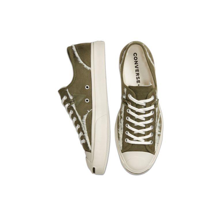 Converse Кожаная куртка Jack Purcell 'Зеленая Белая' 166511C с подкладкой из искусственного меха