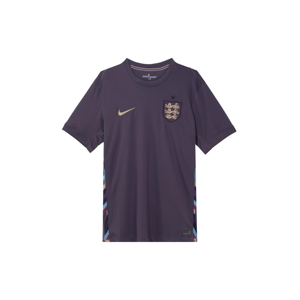 Nike Быстросохнущая футбольная майка Англии Dri-FIT с короткими рукавами 2024/25, мужские топы, черно-фиолетовая, кунжутно-коричневая FJ4272-573