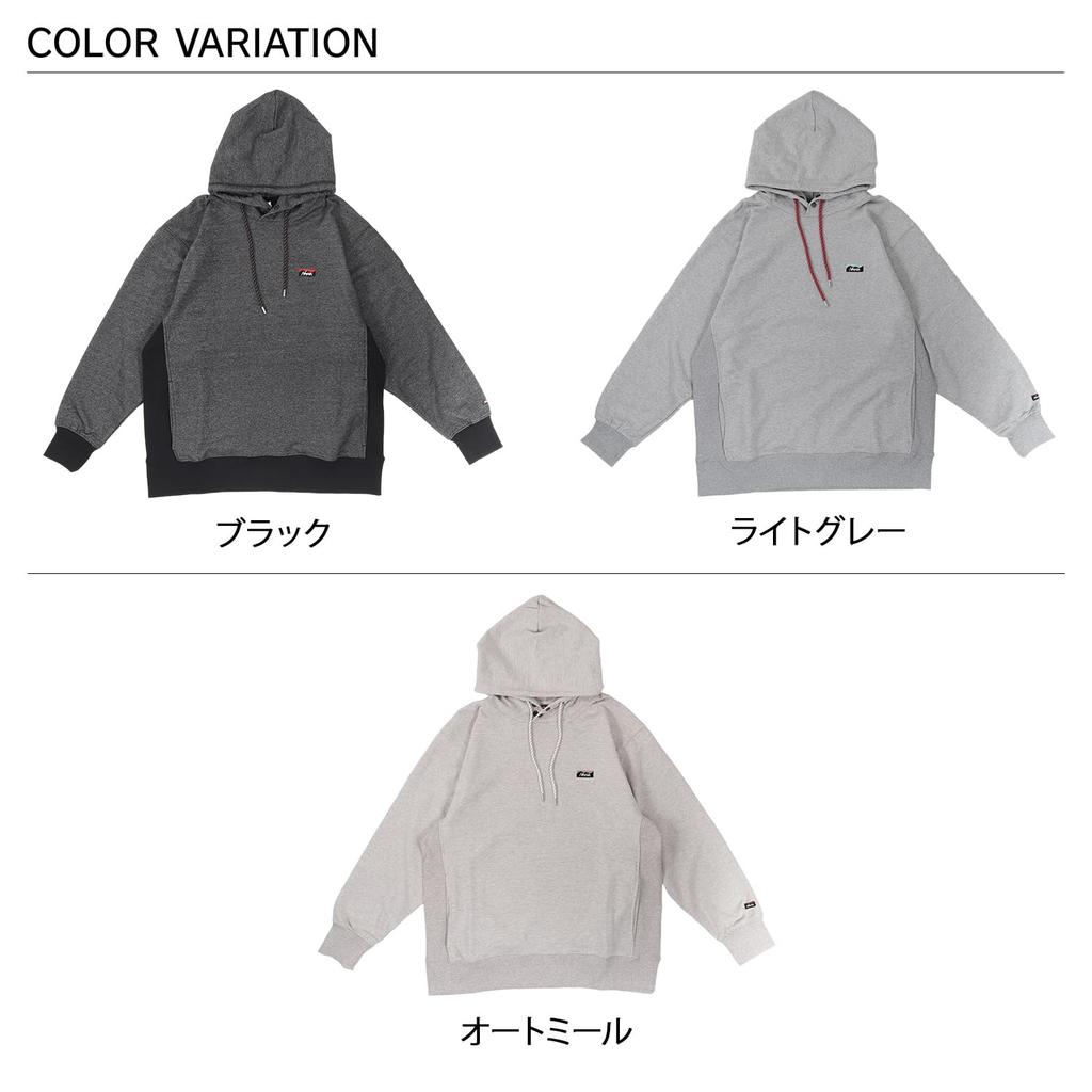 NANGA Eco Hybrid Mini Box Logo Embroidered Hoodie (Unisex) (XL, Oatmeal)