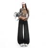 Autumn and winter new American retro low-rise hottie wide-leg straight jeans women
