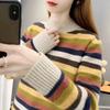 Sweater for Women  Winter Thickened Pullover Warm Knitted Stretchy Pinstripe Long Sleeve Oversize Jumper Tops