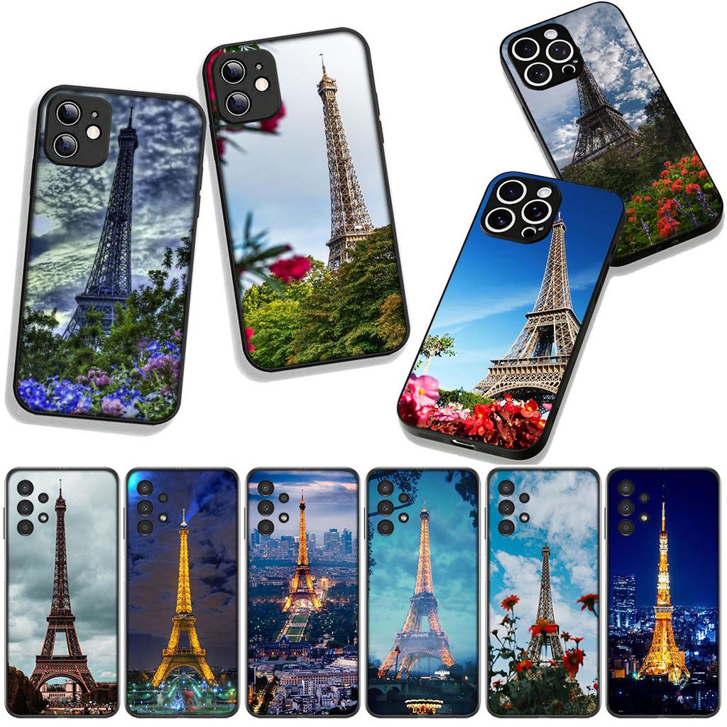 Phone Cover Love Paris Eiffel tower pink Casing for Apple iPhone 17 16 11 Pro XS Max XR 6 7 8 Plus + 16E SE 2020 Air 5 8+ Case