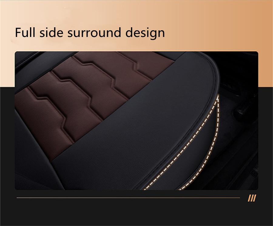 6D Stereo PU Leather Car Cushion Seat Covers Car-styling Full Surrounded Front+rear Cushion 5-Seats For all Seasons...