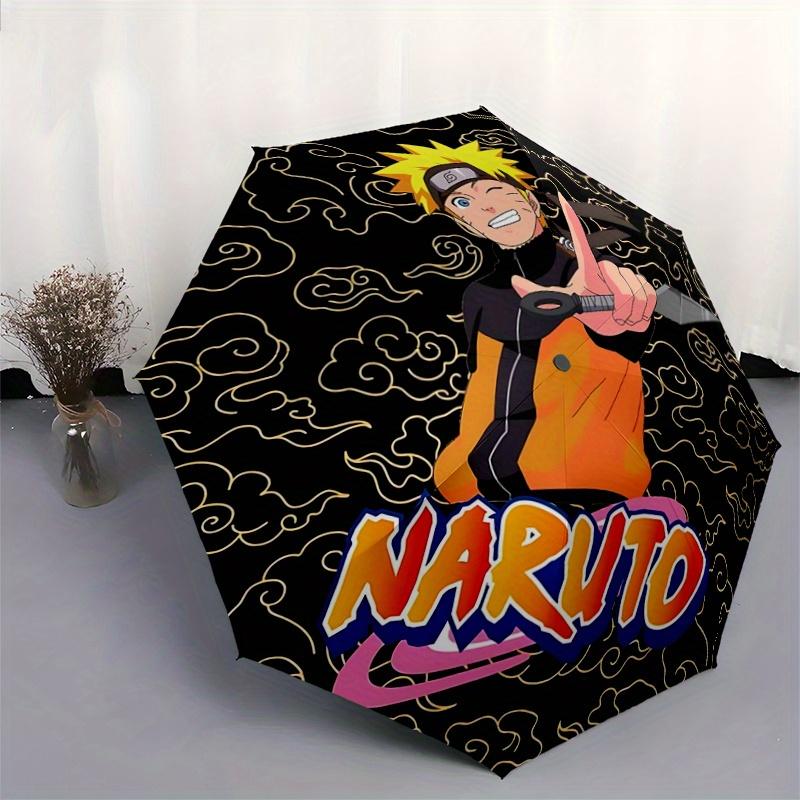 1pc Naruto Themed Automatic Opening/Closing Umbrella with Portable Tri-Fold Design, 8 Iron Ribs, Outdoor, for Fans, Travelers, Daily Use, Festive